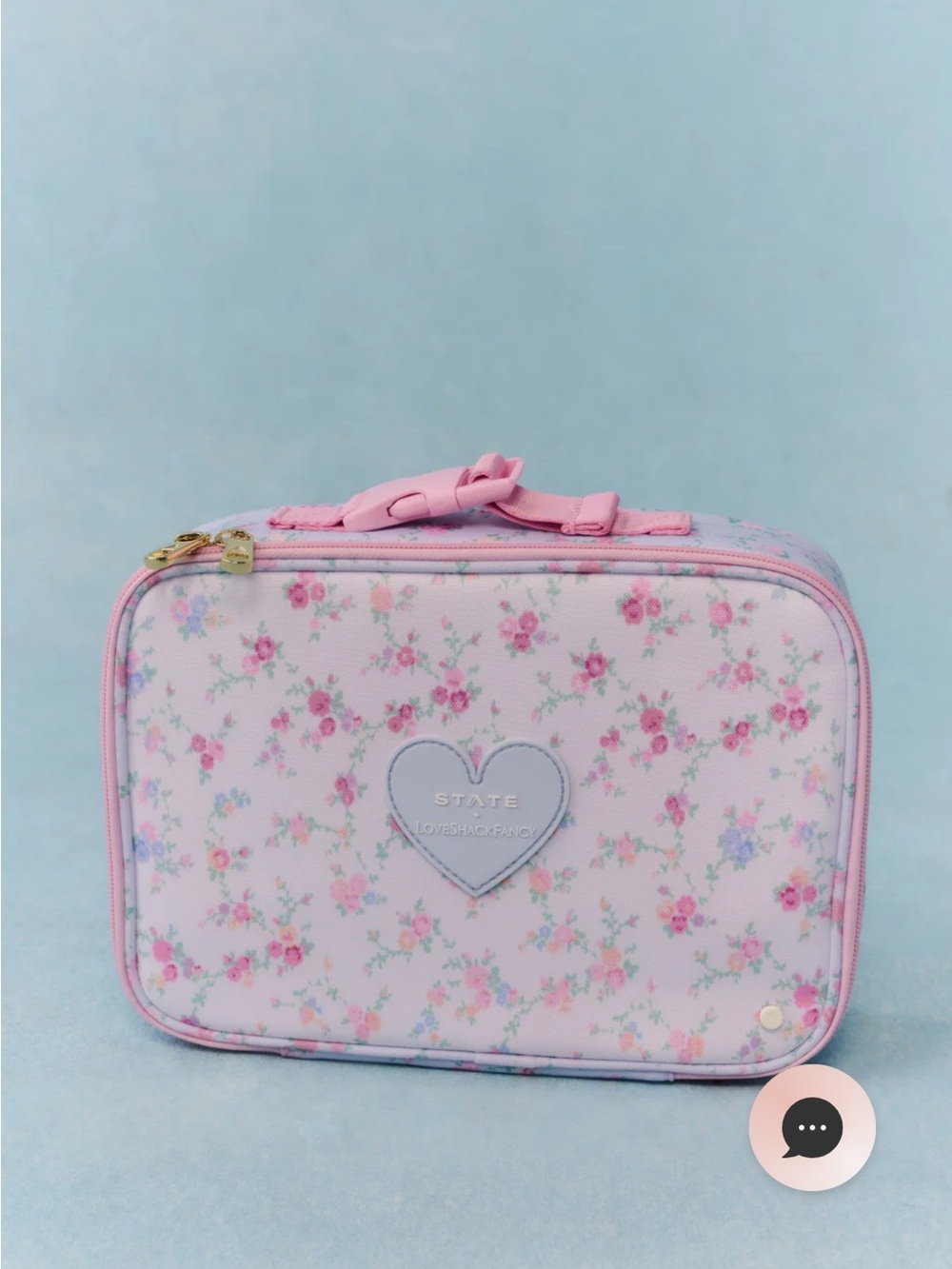 LoveShackFancy pink Floral Zip lunchbox - Picture 1 of 3